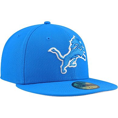 Men's New Era Blue Detroit Lions Team Basic 59FIFTY Fitted Hat