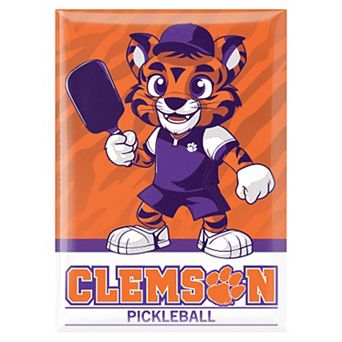 "WinCraft Clemson Tigers 3.5"" x 2.5"" Pickleball Fridge Magnet"