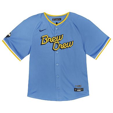 Toddler Nike Christian Yelich Powder Blue Milwaukee Brewers City Connect Limited Player Jersey