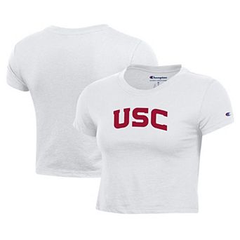 Women's Champion White USC Trojans Core Baby T-Shirt