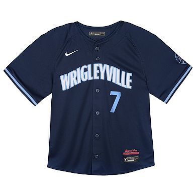 Toddler Nike Dansby Swanson Navy Chicago Cubs City Connect Limited Player Jersey