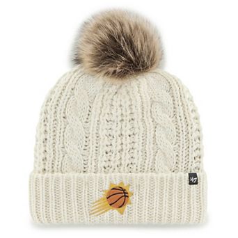 Women's '47 Cream Phoenix Suns Meeko Cuffed Knit Hat with Pom