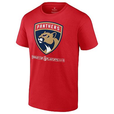 Men's Fanatics Branded  Red Florida Panthers 2024 Stanley Cup Playoffs Breakout T-Shirt