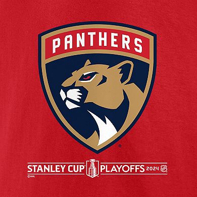 Men's Fanatics Branded  Red Florida Panthers 2024 Stanley Cup Playoffs Breakout T-Shirt