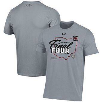 Unisex Under Armour Heather Gray South Carolina Gamecocks 2024 NCAA Women's Basketball Tournament March Madness Final Four Locker Room T-Shirt