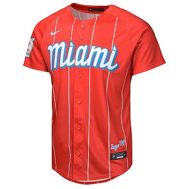 Youth Nike Jazz Chisholm Jr. Red Miami Marlins City Connect Limited Player Jersey