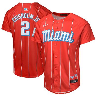 Youth Nike Jazz Chisholm Jr. Red Miami Marlins City Connect Limited Player Jersey
