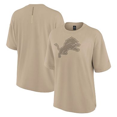 Women's Fanatics Signature Khaki Detroit Lions Elements Oversized T-Shirt