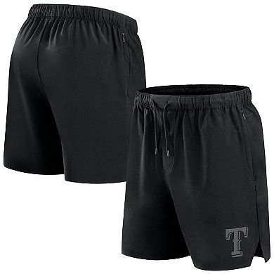 Men's Fanatics Signature Black Texas Rangers Front Office Woven Shorts