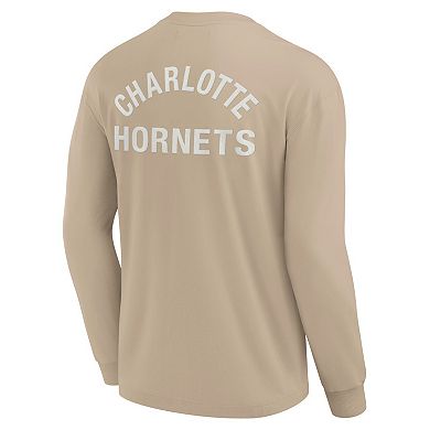 Unisex Fanatics Khaki Charlotte Hornets Elements Super Soft Long Sleeve T-Shirt