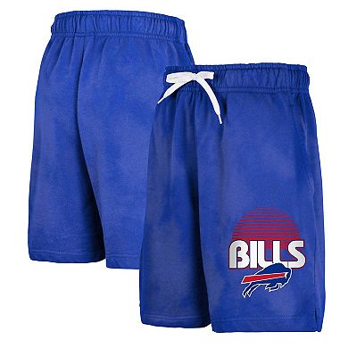 Youth Royal Buffalo Bills Beach Bum Sun-Bleached French Terry Shorts