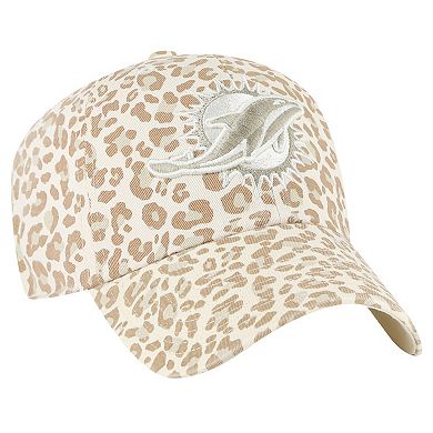Women's '47 Natural Miami Dolphins Panthera Clean Up Adjustable Hat