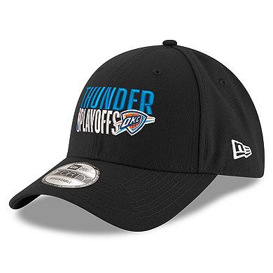 Men's New Era Black Oklahoma City Thunder 2024 NBA Playoffs 9FORTY Adjustable Hat
