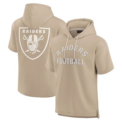 Unisex Fanatics Signature Khaki Las Vegas Raiders Elements Super Soft Fleece Short Sleeve Pullover Hoodie