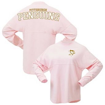 Women's Fanatics Branded Pink Pittsburgh Penguins Spirit Jersey Long Sleeve T-Shirt
