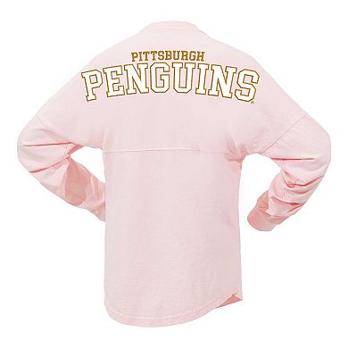Women's Fanatics Branded Pink Pittsburgh Penguins Spirit Jersey Long Sleeve T-Shirt