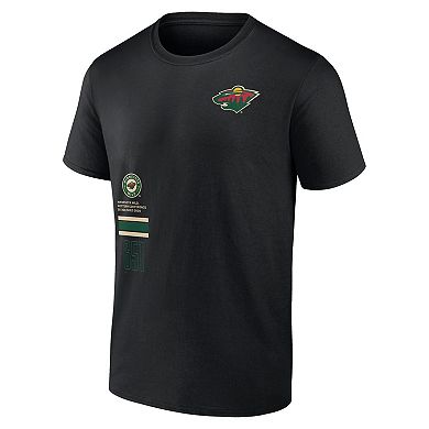 Men's Fanatics Branded Black Minnesota Wild Represent T-Shirt