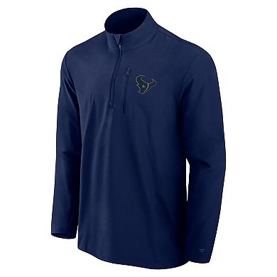 Men's Fanatics Signature Navy Houston Texans Front Office Woven Quarter-Zip Jacket