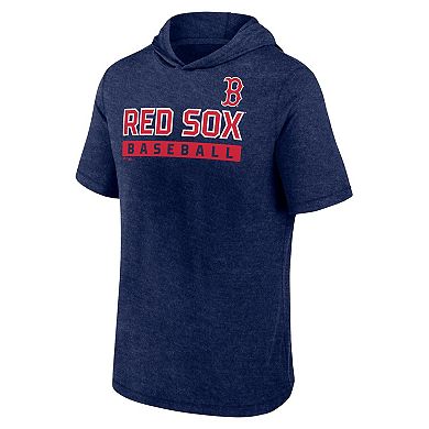 Men's Profile Navy Boston Red Sox Big & Tall Short Sleeve Pullover Hoodie