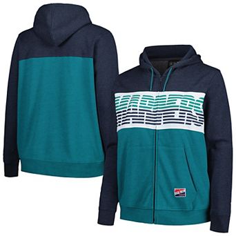Women's New Era Aqua Seattle Mariners Plus Size Color Block Full-Zip Hoodie