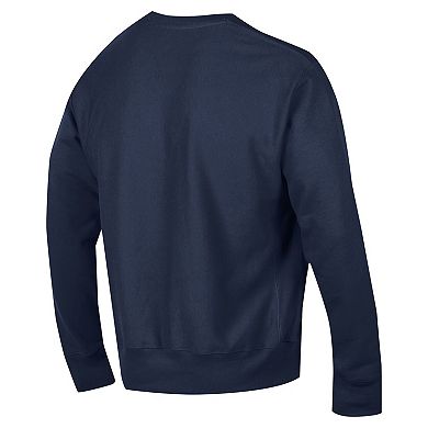 Men's Champion Navy UConn Huskies Vault Late Night Reverse Weave Pullover Sweatshirt