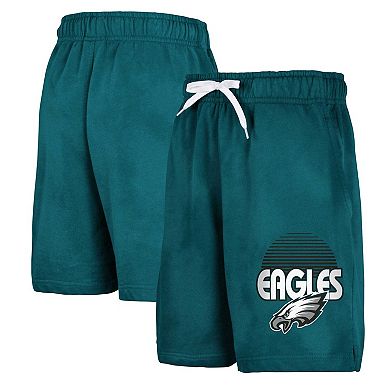 Youth Midnight Green Philadelphia Eagles Beach Bum Sun-Bleached French Terry Shorts