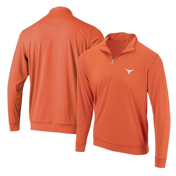 Men s Texas Orange Texas Longhorns Forty Acres EcoTec Classic Half Zip Jacket