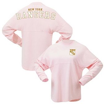 Women's Fanatics Branded Pink New York Rangers Spirit Jersey Long Sleeve T-Shirt
