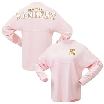 Women's Fanatics Branded Pink New York Rangers Spirit Jersey Long Sleeve T-Shirt
