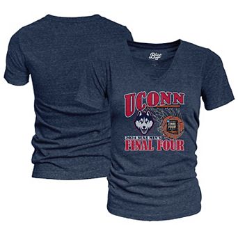 Women's Blue 84 Navy UConn Huskies 2024 NCAA Men's Basketball Tournament March Madness Final Four Tri-Blend V-Neck T-Shirt