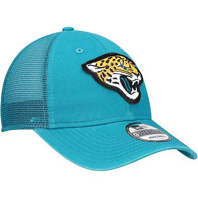 Men's New Era Teal Jacksonville Jaguars Game Day 9TWENTY Adjustable Trucker Hat