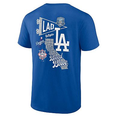 Men's Profile Royal Los Angeles Dodgers Big & Tall Split Zone T-Shirt
