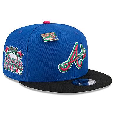 Men's New Era Royal/Black Atlanta Braves Watermelon Big League Chew Flavor Pack 9FIFTY Snapback Hat