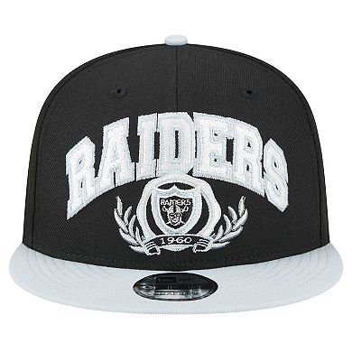 Men's New Era Black/Silver Las Vegas Raiders Team Establish 9FIFTY ...