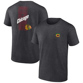 Men's Fanatics Branded Heather Charcoal Chicago Blackhawks Backbone T-Shirt