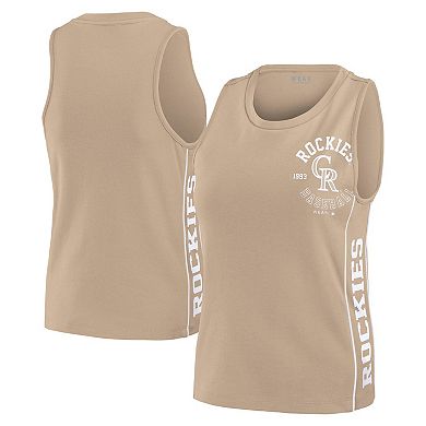 Women's WEAR by Erin Andrews Tan Colorado Rockies Tonal Tank Top