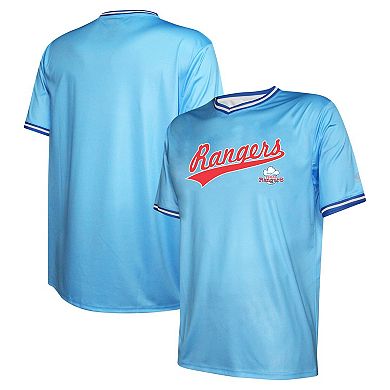 Men's Stitches Light Blue Texas Rangers Cooperstown Collection Team Jersey