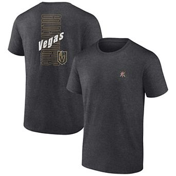 Men's Fanatics Branded Heather Charcoal Vegas Golden Knights Backbone T-Shirt
