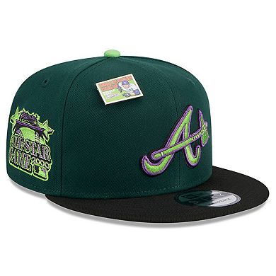 Men's New Era Green/Black Atlanta Braves Sour Apple Big League Chew Flavor Pack 9FIFTY Snapback Hat