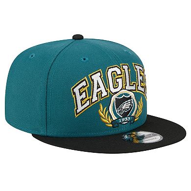 Men's New Era Midnight Green/Black Philadelphia Eagles Team Establish 9FIFTY Snapback Hat