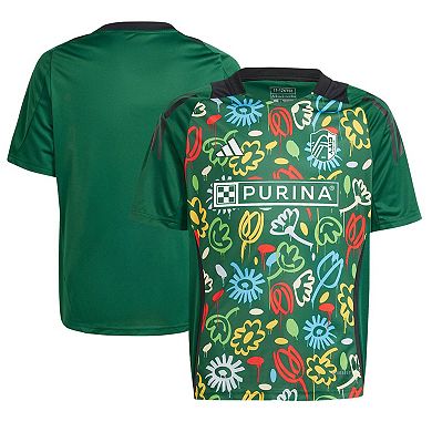 Youth adidas Green St. Louis City SC 2024 One Planet Pre-Match Top