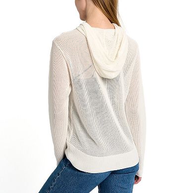 Women's Lusso Black Los Angeles Dodgers Summer Mesh Full-Zip Hooded Top