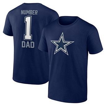 Men's Fanatics Branded Navy Dallas Cowboys #1 Dad T-Shirt
