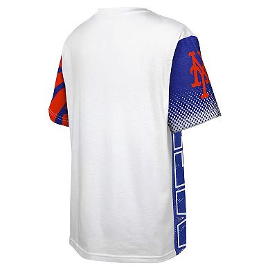 Youth White New York Mets Impact Hit Bold T-Shirt