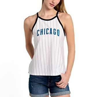 Women's Lusso White Chicago Cubs Nahla Tank Top