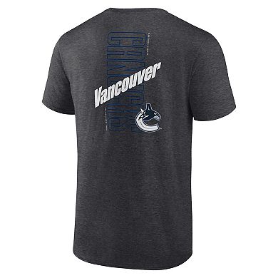 Men's Fanatics Branded Heather Charcoal Vancouver Canucks Backbone T-Shirt