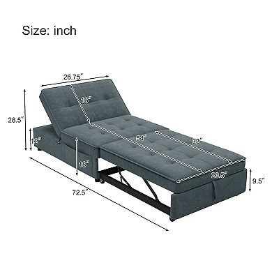 Merax Convertible Arm Chair,Sofa Bed