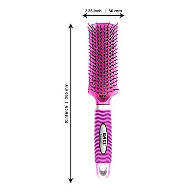 Bass Pet Brushes Bathing Brush, For Use In Water W/professional Grade Nylon Pin Rubber Grip Handle