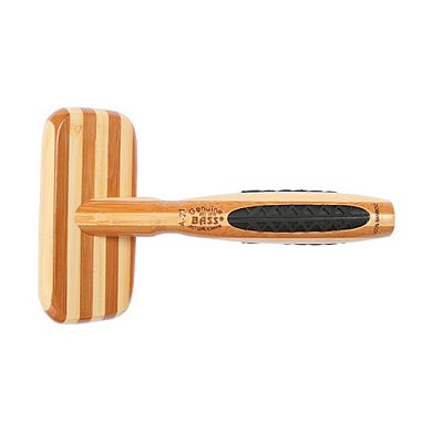 Bass Pet Brushes De-matting With 100% Premium Alloy Pin Soft Pure Wood Handle Small Slicker Style