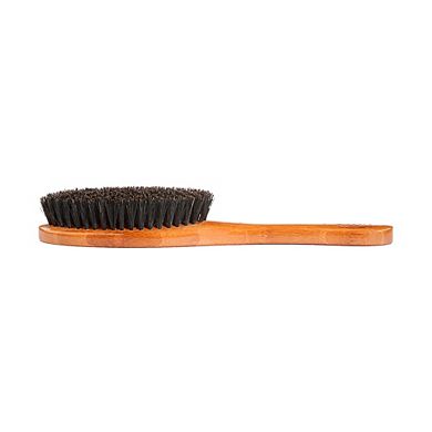 Bass Pet Brushes Shine & Condition With 100% Premium Natural Bristle Soft, Wood Handle Full Oval